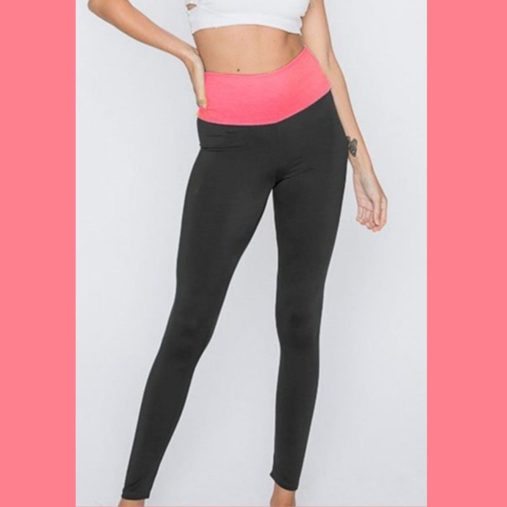 For Bundles Only At Least 5 Items Heimish USA Neon Pink Leggings